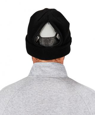 N-Ferno 6811 Zippered Rib Knit Beanie Hat with bump Cap